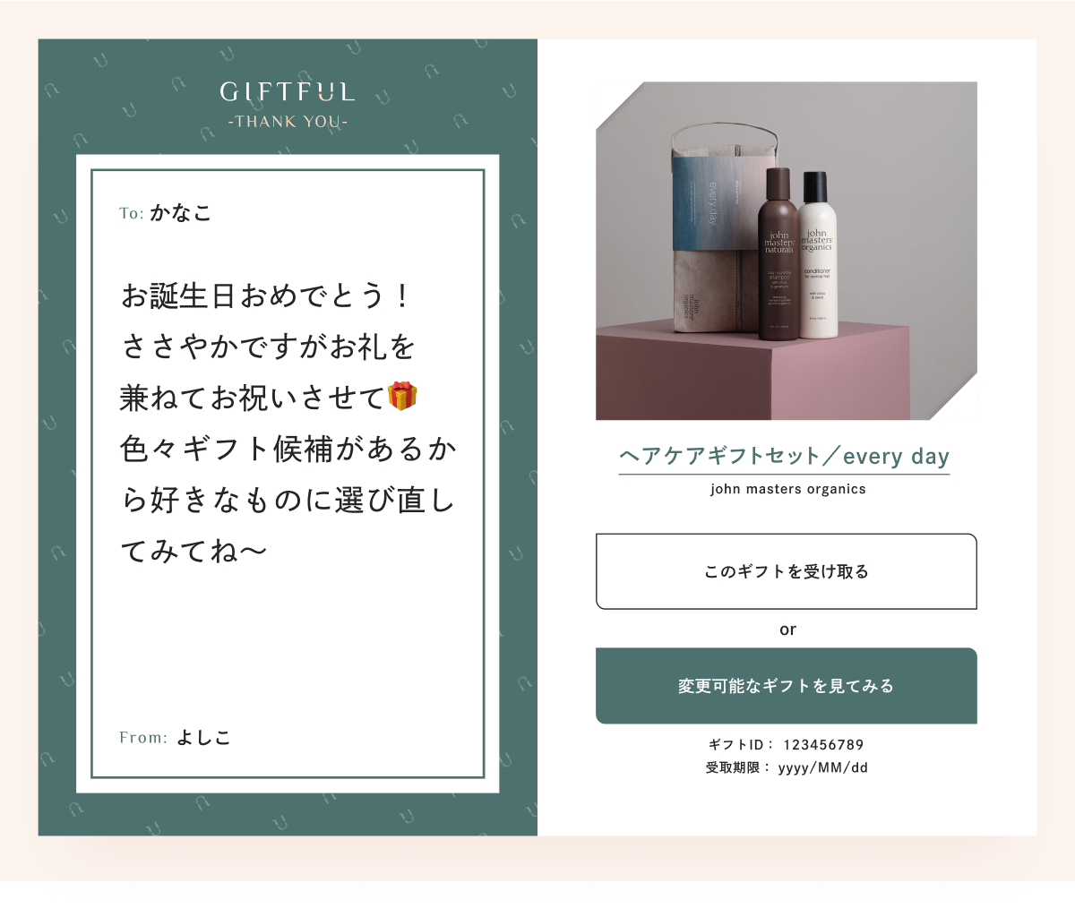 ギフトに添えるメッセージカード