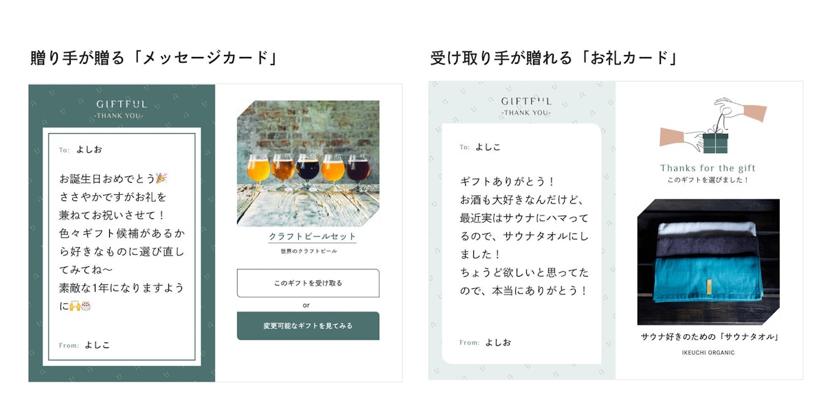 ギフトに添えるメッセージカード